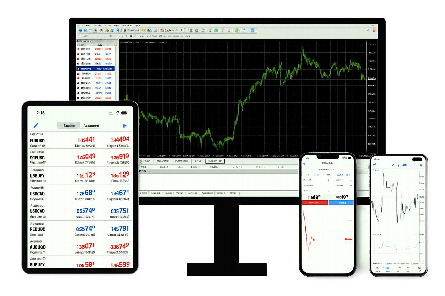 MetaTrader 4 下载版本与设备选择界面